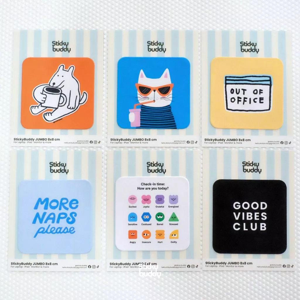 StickyBuddy CoffeePaws ที่เช็ดหน้าจอแบบติดได้ Jumbo Size thumbnail 6