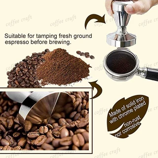 Stainless Steel Coffee Tamper แบน แทมเปอร์กดกาแฟ ที่กดกาแฟ ที่อัดกาแฟ กดกาแฟ อุปกรณ์สำหรับบาริสต้า