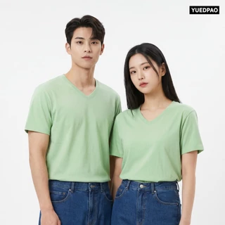 Yuedpao Ultrasoft Non-Iron (Unisex) - V Neck เสื้อยืดคอวี สีพื้น ผ้านุ่ม ใส่สบาย ไม่ย้วย ยับยาก ไม่ต้องรีด Set Colorful