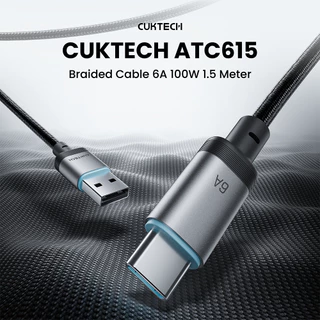 CUKTECH ATC615 6A 100W USB-A to C สายชาร์จ Huawei , Honor ไนลอนถัก ชาร์จเร็ว ความยาว 1.5 ม. -2Y