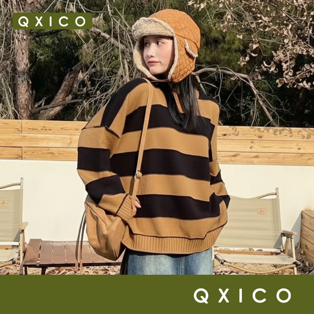 Qxico รุ่น CS219 เสื้อสเวตเตอร์ลายทาง