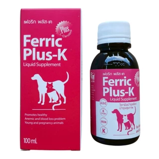 Ferric Plus-K ชนิดเม็ด/ชนิดน้ำ อาหารเสริมวิตามินบำรุงเลือดและสุขภาพ สำหรับสุนัขและแมว