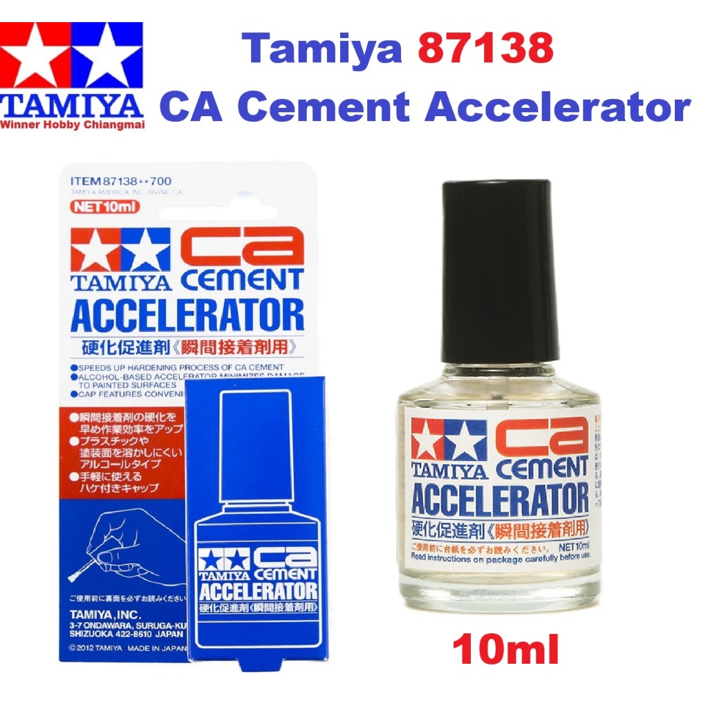 Tamiya 87138 CA Cement Accelerator น้ำยาเร่งกาวร้อน สำหรับ CA Glue & Super Glue Plastic Model Gundam