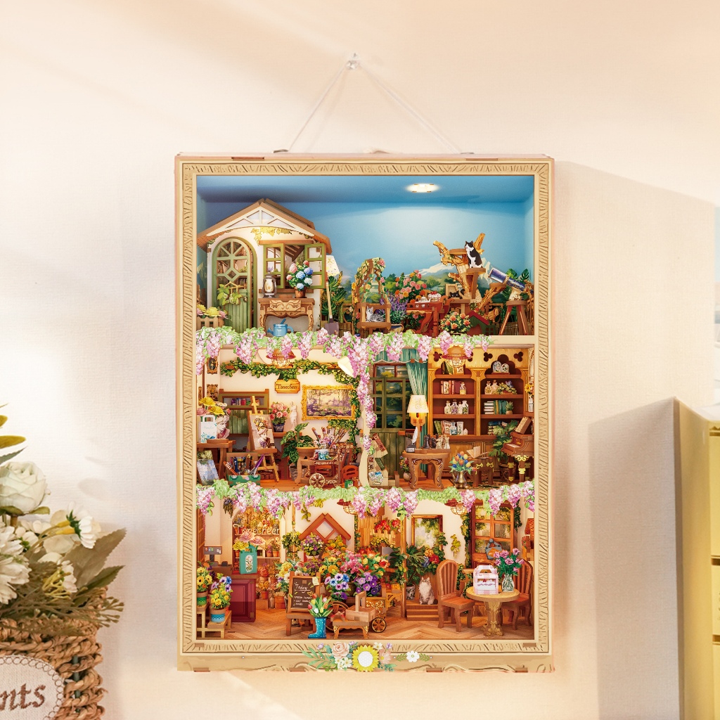 พร้อมส่ง EN.ver Funtory บ้านตุ๊กตา DIY Blossom Time กรอบรูป แต่งบ้าน ของเล่น ของขวัญ Tonecheer TQ455