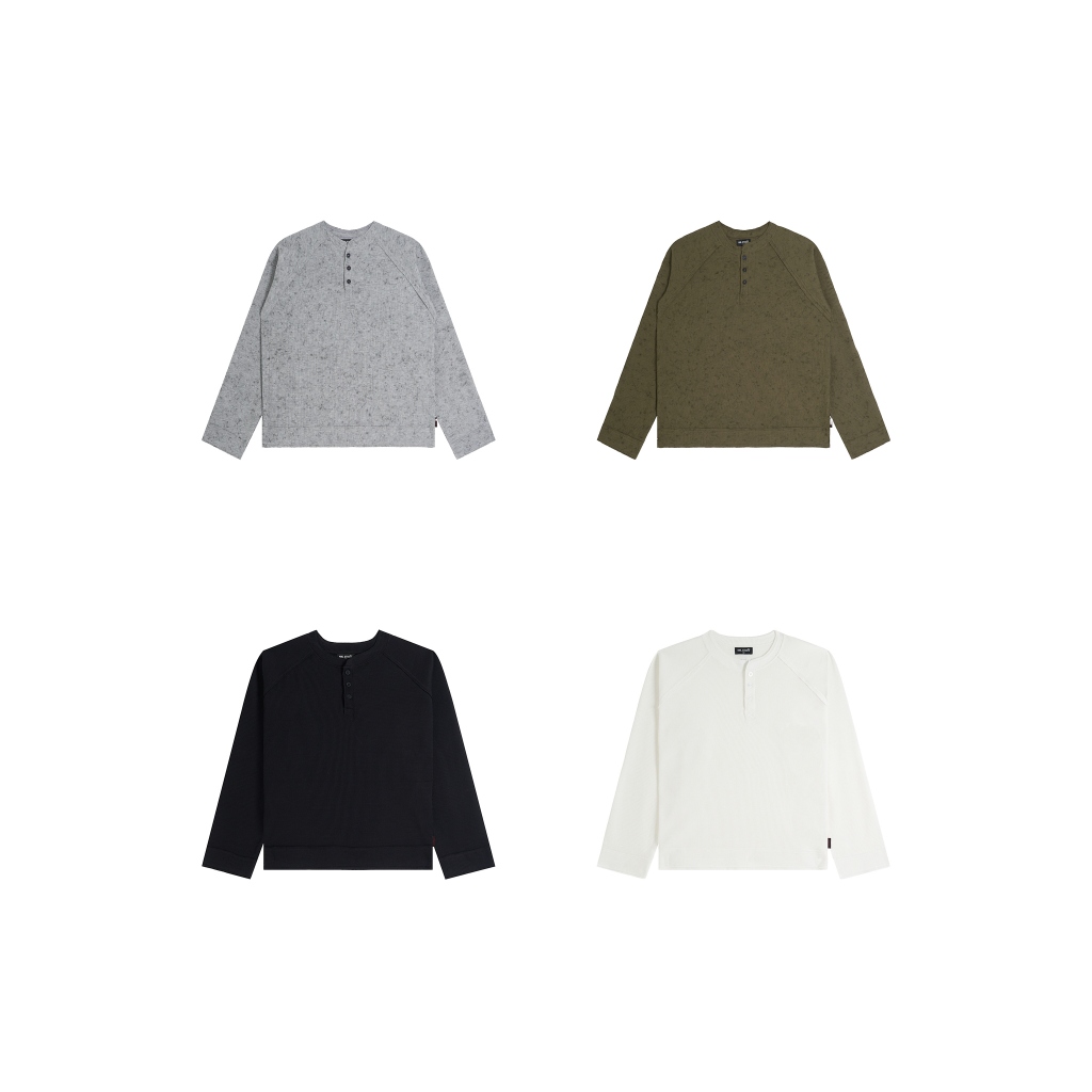 Henley Shirt long Sleeve Waffle / เสื้อเฮนรี่ แขนยาว ผ้าวาฟเฟิล คอกระดุม