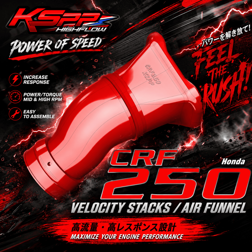 CRF250 ท่อกรอง Velocity stack -ท่อกรองอากาศ CRF250-Intake air pipe CRF250 -Velocity stack CRF250 - AirFunnel CRF250 (L)
