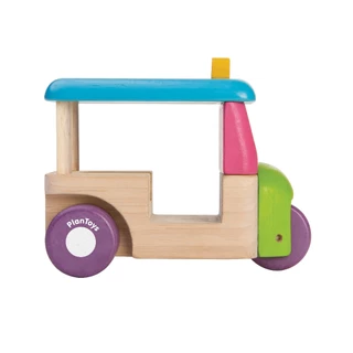 PlanToys ของเล่นไม้ 5443 Tuk Tuk รถตุ๊กตุ๊ก เสริมพัฒนาการ สำหรับเด็กอายุ 12 เดือน ขึ้นไป