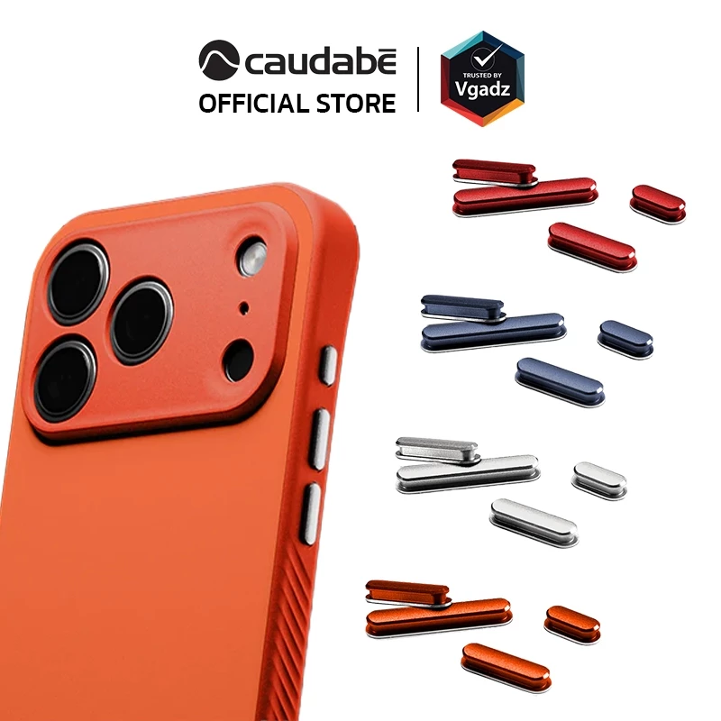 Caudabe Buttons ปุ่มกดสำหรับ iPhone 17 / Air / 17 Pro / 17 Pro Max ใช้ร่วมกับเคส Sheath / Synthesis / Paragon
