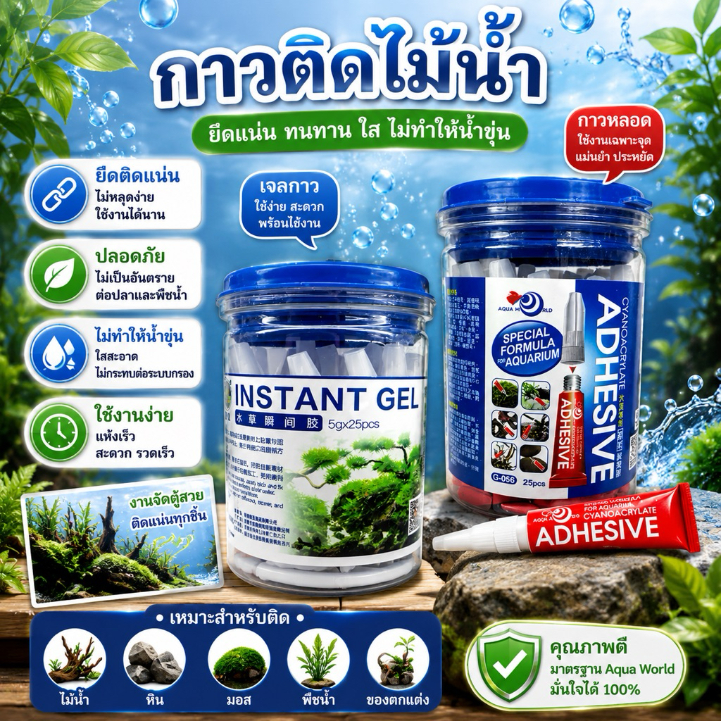 กาวติดต้นไม้​ ไม่อันตราย​ ติดมอส​ ติดหิน​ ติดขอนไม้