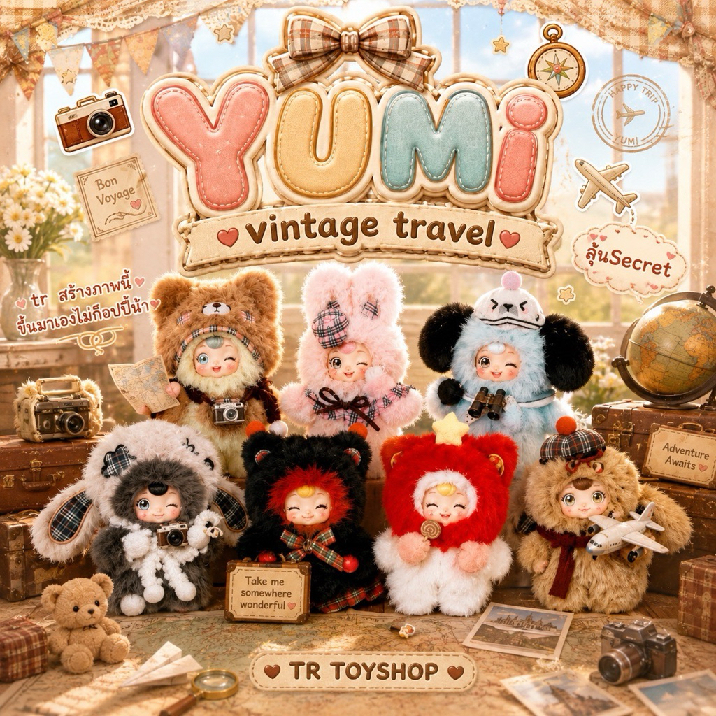(73-144)ส่งในไทย🇹🇭 | (ยาม110) จุ่มเดี่ยว YUMI Vintage travel