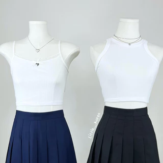 LITTLE KOREA - รุ่น Ester ยาว 18.5” 12 สี XS-3XL เอว 23” ถึง 33” กระโปรงเทนนิส มีซับใน