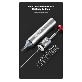 RELIFE RL-084 Pro ดูดที่แข็งแกร่งอลูมิเนียม Desoldering Sucker ที่มีประสิทธิภาพดูดสูญญากาศสําหรับ การบัดกรี Removal