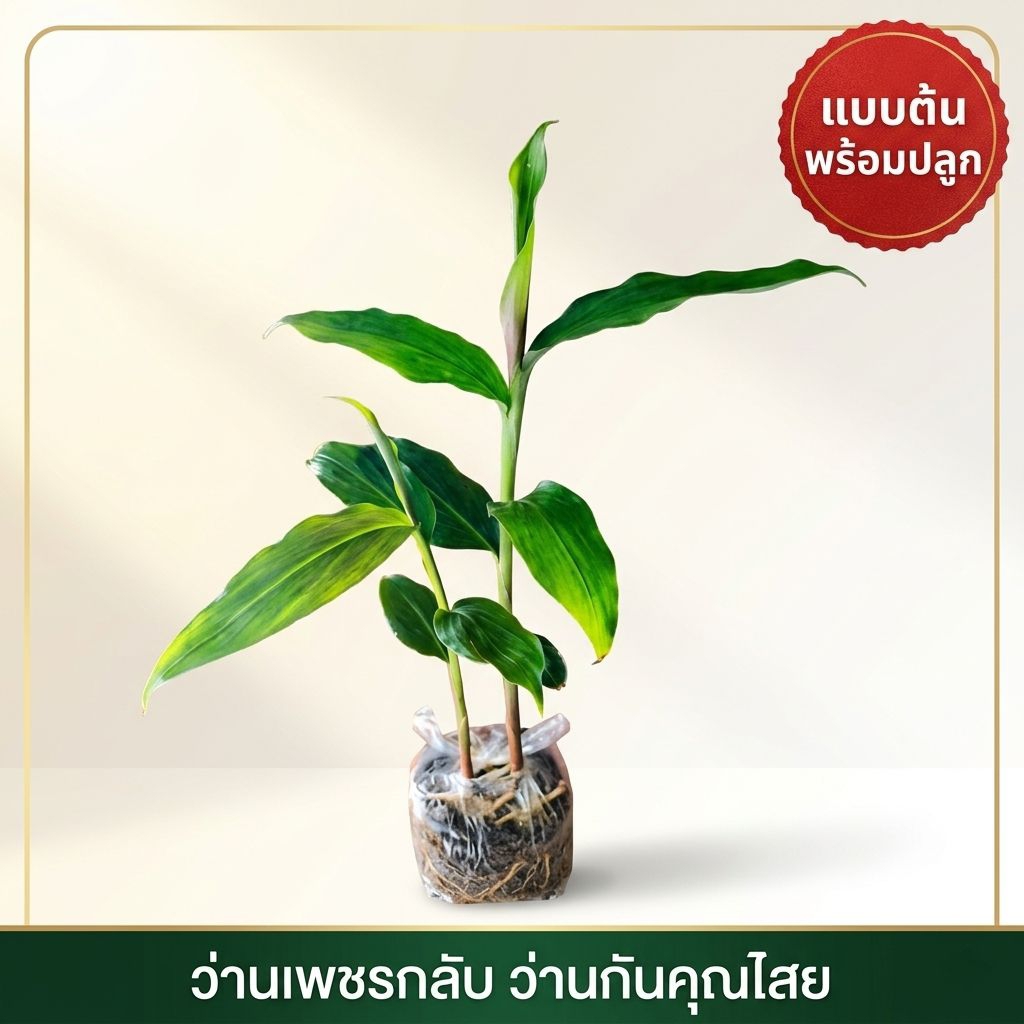 ว่านเพชรกลับ [ต้นปลูก] ว่านมงคล ป้องกันคุณไสย ลมเพลมพัด กลับร้ายเป็นดี แคล้วคลาด