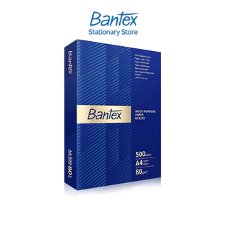 Bantex กระดาษ A4 80แกรม กระดาษถ่ายเอกสาร 1 รีม500แผ่น แพ็คเกจใหม่พรีเมียม อัปเกรดคุณภาพ Copy Paper