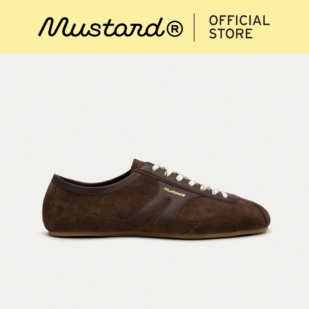 Mustard Norma Truffle Brown | รองเท้าหนังแท้ ทรงพื้นบาง