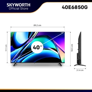 [ประกัน3ปี] SKYWORTH 40 นิ้ว Google TV ทีวี LED Dolby Audio รุ่น 40E6850G รองรับ Netflix YouTube Wifi โหลดแอพได้