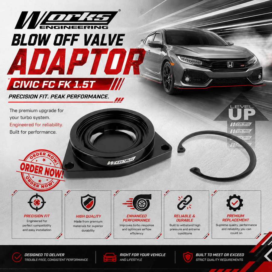 Works Blow-off valve Flange Civic 1.5T FC FK FE หน้าแปลนใส่โบออฟวาล์ว