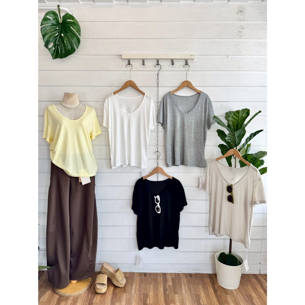 5-610TR เสื้อยืดสลาฟคอยูแขนสั้นBasic