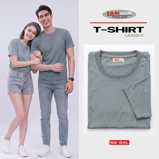 เสื้อคอกลม เสื้อยืด หลากสี SS-6XL เกรดพรีเมี่ยม ใส่สบาย ไม่ต้องรีด Unisex ใส่ได้ทั้งหญิง-ชาย J&K Soft