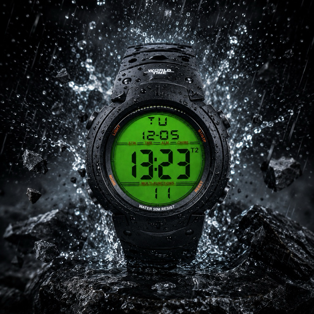 นาฬิกา World time ของแท้ 💯% ใส่ดำน้ำว่ายน้ำ พร้อมประกัน 1 ปีเต็ม