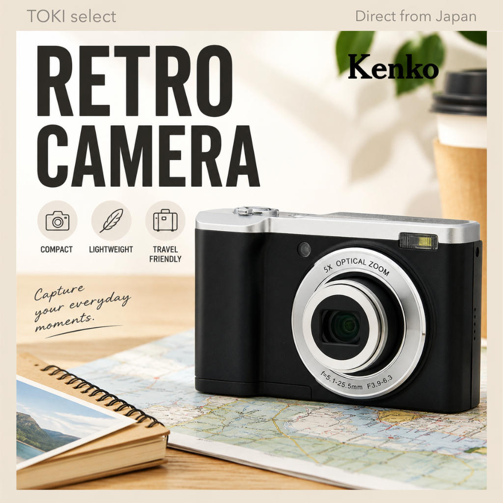 Kenko KC-ZM08 Compact Digital Camera Retro Style Point Shoot Travel Camera