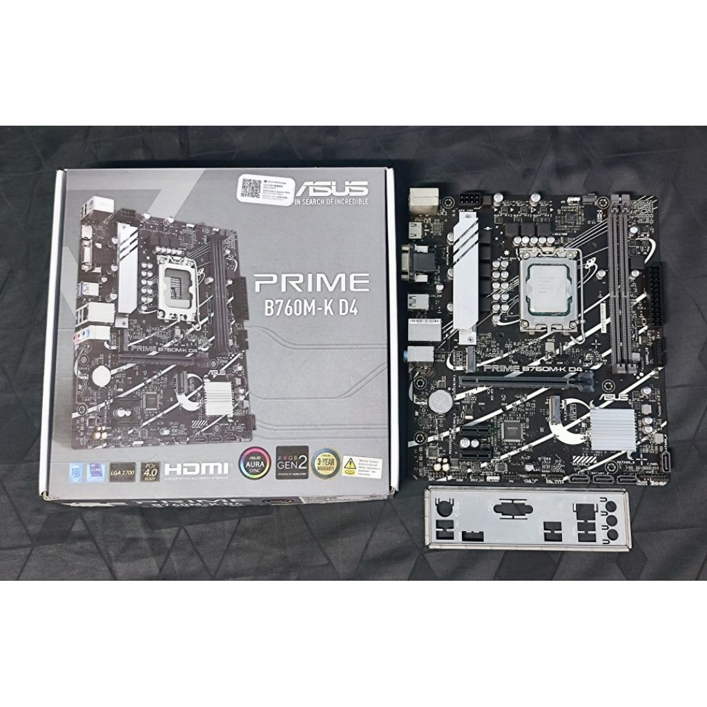 CPU INTEL CORE I3-12100F + MB ASUS PRIME B760M-K D4 เมนบอร์ด ซีพียู (มือสอง)