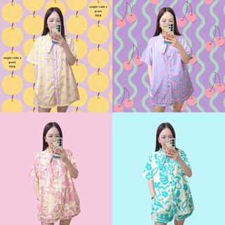 Longdopaws : Charm set ชุดเซ็ทเสื้อกุ๊นปก+กางเกงขาสั้น มีซับใน