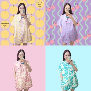 Longdopaws : Charm set ชุดเซ็ทเสื้อกุ๊นปก+กางเกงขาสั้น มีซับใน