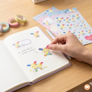สติ๊กเกอร์ usahana melody ลิขสิทธิ์แท้ Sanrio รุ่น USST01 02 03 ลายอุซาฮานะ (1 แผ่น) sticker ตกแต่ง