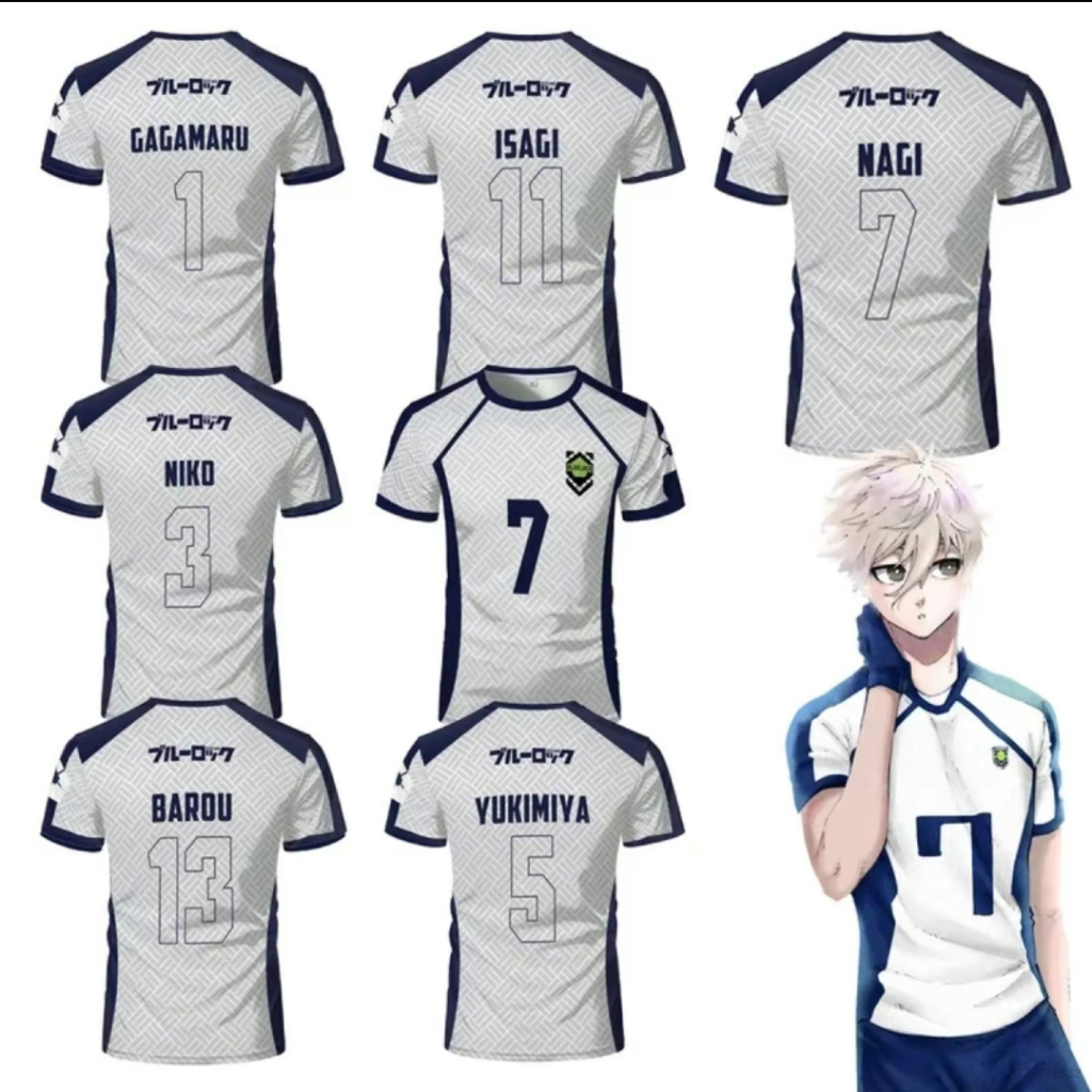 เสื้อยืดอนิเมะ AM TOP พิมพ์ลาย 3 มิติ สีฟ้า สำหรับคอสเพลย์ ใส่ได้ทั้งชายและหญิง Yoichi Shirt XS-5XL 