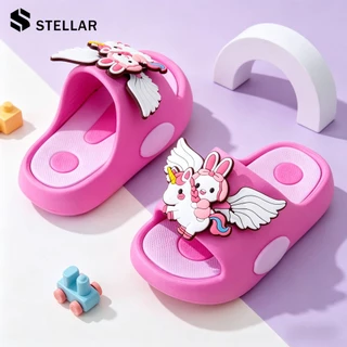 🌸พร้อมส่ง🌸STELLAR รองเท้าแตะสำหรับเด็ก ลายน่ารักๆ พื้นนิ่ม ระบายอากาศ ด้านล่างนุ่มลื่น ขนาด 24-35