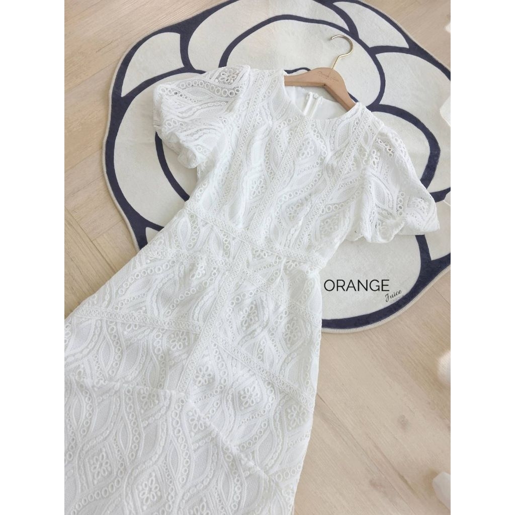 ครบไซซ์ S-5XLเดรสขาวสวยสง่า!!! Maxi Dress เดรสสาวอวบ รูปที่ 7