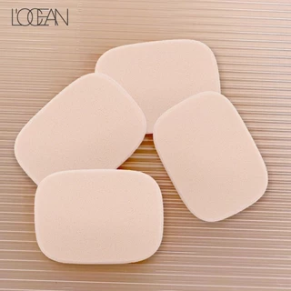 [1แถม1=พัฟ4ชิ้น] L'OCEAN พัฟทาแป้งรองพื้นแต่งหน้า สำหรับแป้งอัดแข็งหรือรองพื้น สีเนื้อ