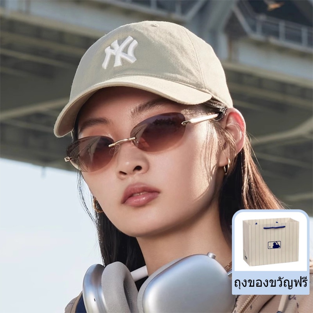 MLB โลโก้ปัก Baseball cap จากเคาน์เตอร์เกาหลี NY/LA ผู้ชายผู้หญิงใส่ได้ Unisex หมวกเกาหลี แฟชั่นแมทช์ง่าย cp66&cp77