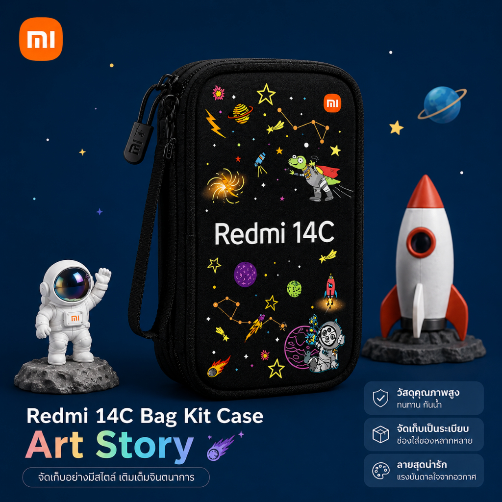 กระเป๋าRedmi 14C ของแถม--Redmi 14C Kit Hat By Art story Austistic / Redmi 14C Bag Kit Case Art Story