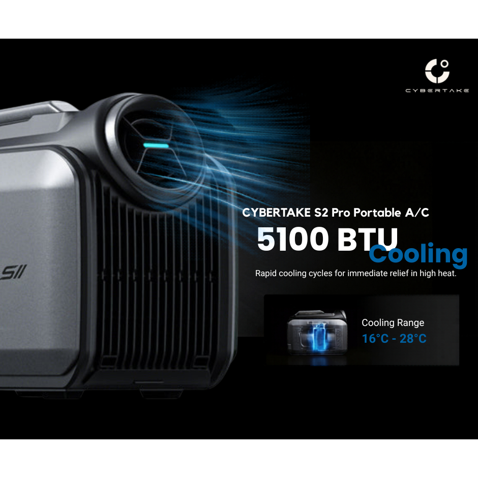 Cybertake S2 Pro เครื่องปรับอากาศแบบพกพา ขนาด 5100BTU