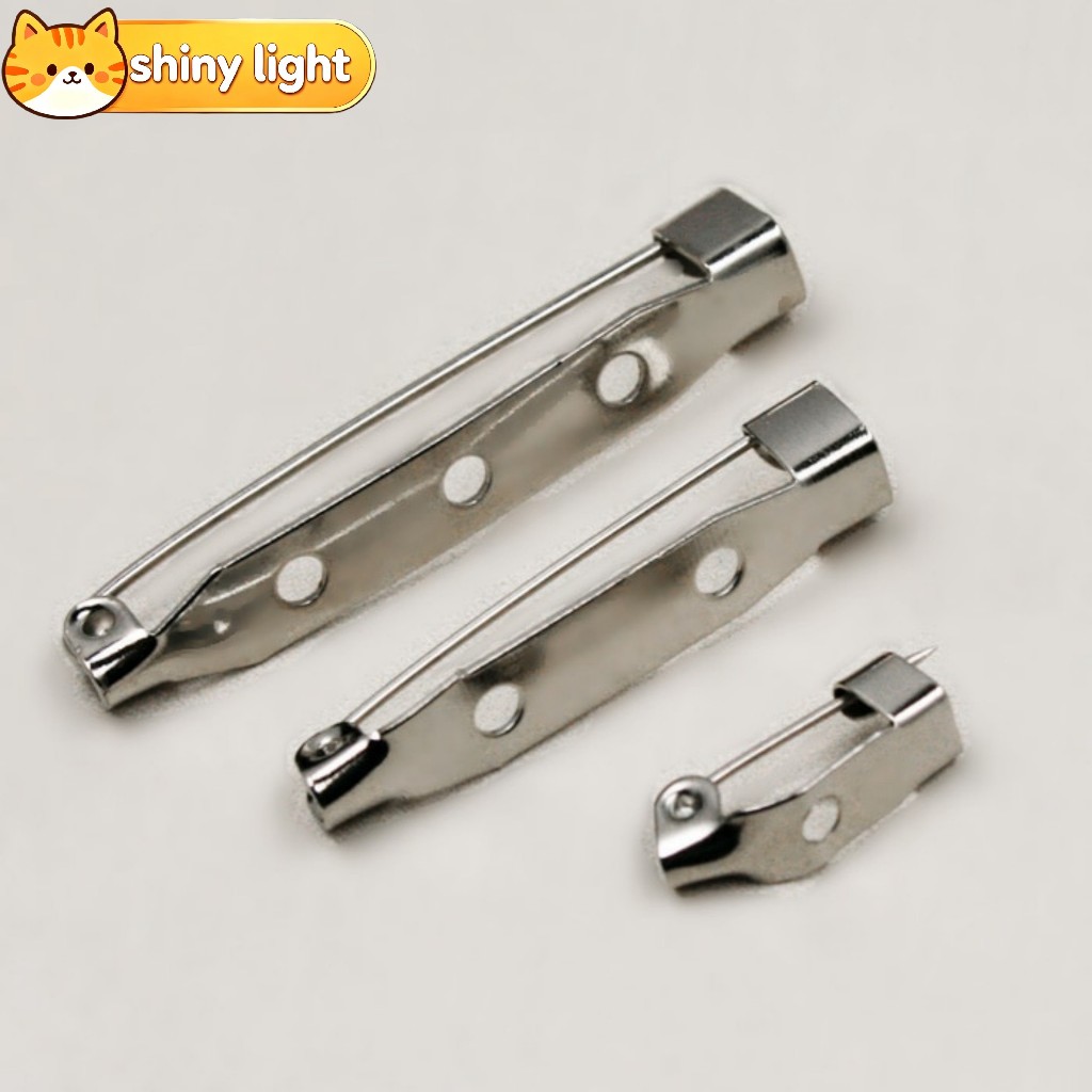ฐานเข็มกลัดเหล็กชุบ 100-500 ชิ้น อุปกรณ์ DIY ทำเข็มกลัด เครื่องประดับ เข็มกลัดดอกไม้ งานแฮนด์เมด
