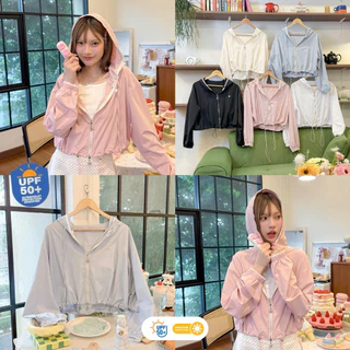 (พร้อมส่ง)RIKA น้องYoko เสื้อฮู้ดกัน UV แต่งลูกไม้