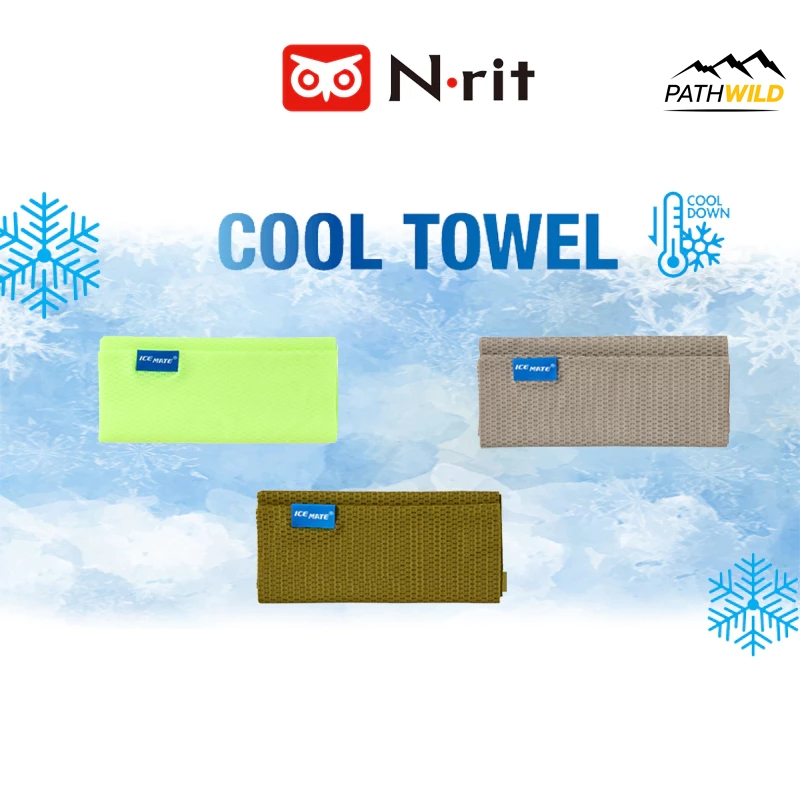 N-rit Icemate Cool Towel ผ้าเย็นคลายร้อนอเนกประสงค์ ช่วยลดอุณหภูมิ เหมาะสำหรับออกกำลังกายกลางแจ้ง