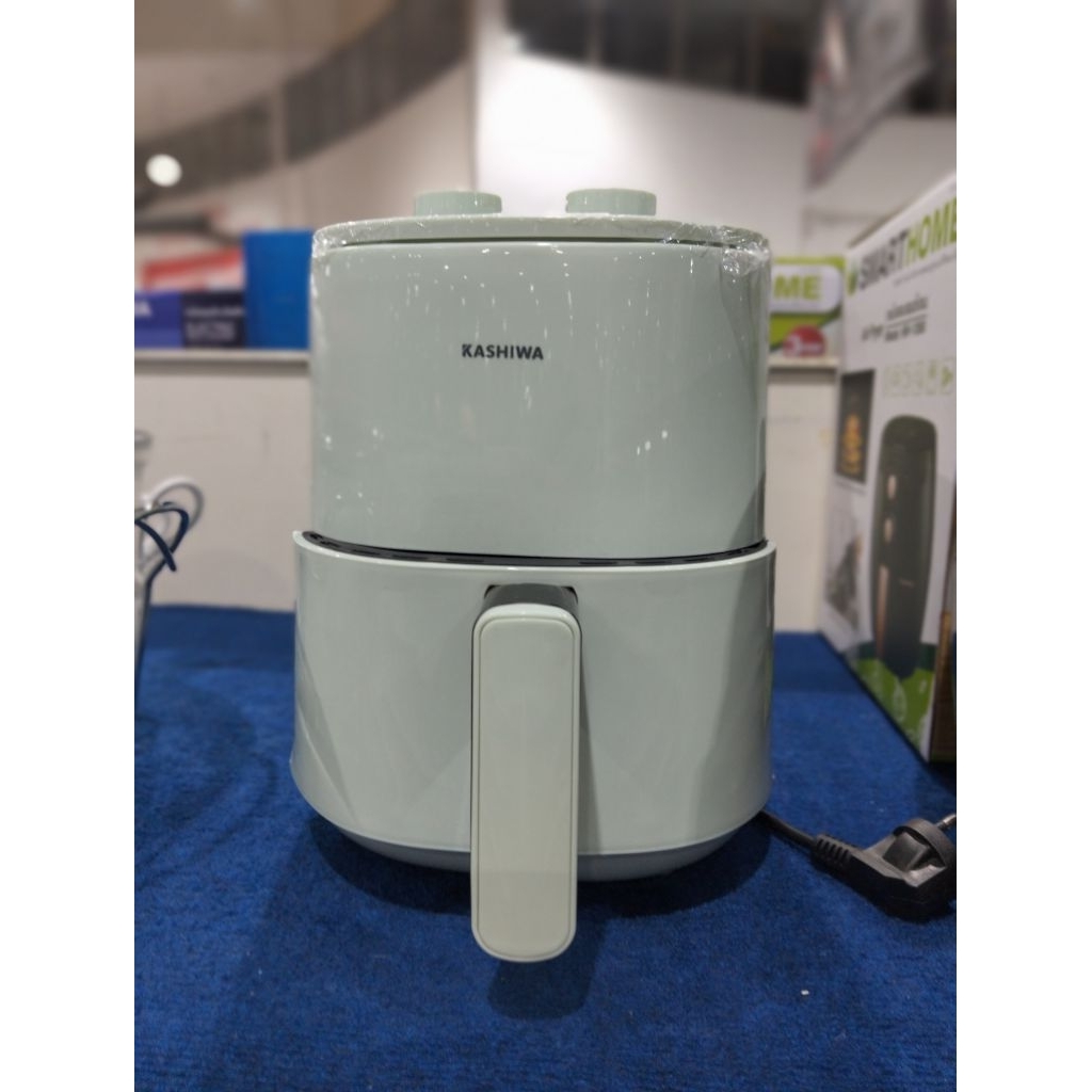 KASHIWA หม้อทอดไร้น้ำมัน (Air Fryer) รุ่น KW-818 ขนาด 3 ลิตร สีเขียวพาสเทล - ดีไซน์มินิมอล ตอบโจทย์ค