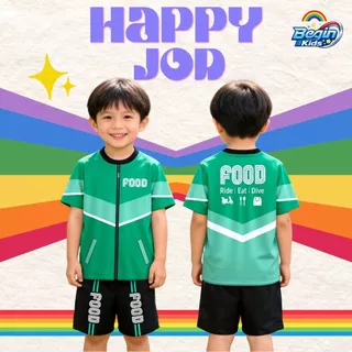 ชุดเซ็ท เสื้อ+กางเกง ลาย อาชีพ Happy job