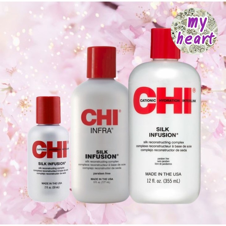 CHI Silk Infusion 59/177/355 ml​ เซรั่มเคราตินเพิ่มความเงางามแก่เส้นผม​สวย