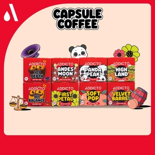กาแฟแคปซูล ADDICTO I Capsule coffee I ใช้กับเครื่อง Nespresso ได้ I 8 รสชาติ คั่วอ่อน คั่วกลาง คั่วเข้ม หอมกรุ่น