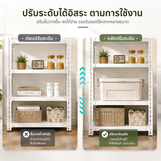 LEDONEชั้นวางของ 5ชั้น ชั้นวางของเหล็ก 90*40*180cm แข็งแรง ทนทาน Warehouse Supermarket kitchen shelf