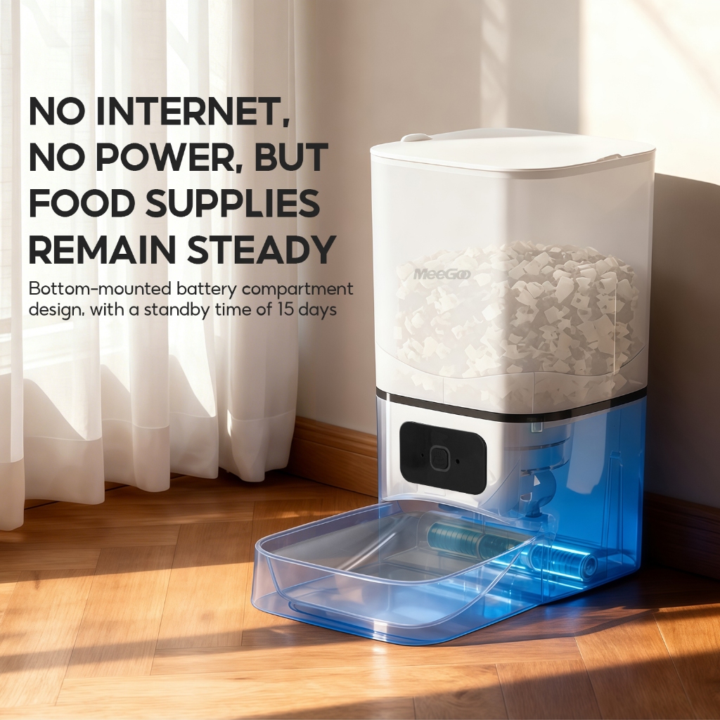 MeeGoo جهاز إطعام تلقائي WiFi ‏6 لتر — صورة 5