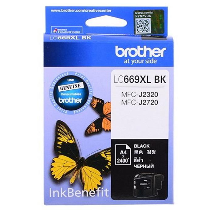 INK CARTRIDGE LC-669XLBK Model : LC-669XLBK Vendor Code : N BLACK INK CARTRIDGE FOR MKC-J2320, MFC-J2720 (2,400 PAGES)