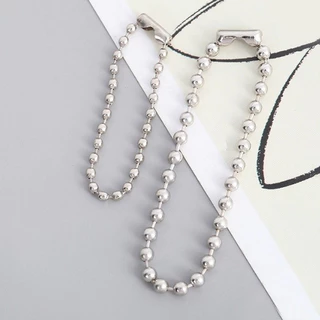 (100เส้น/ถุง)โซ่ไข่ปลา โซ่พวงกุญแจ สีเงิน ยาว8/10/15cm Ball chain ใช้ทำพวงกุญแจ