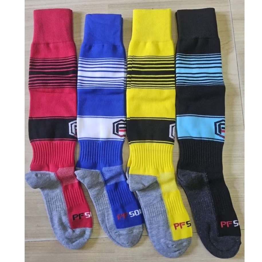 📌New ใหม่ ถุงเท้าฟุตบอลยาว คลุมเข่า ใส่สบาย มีให้เลือก 40+ สี ราคาถูก สำหรับทีม(PF SOCK 007)