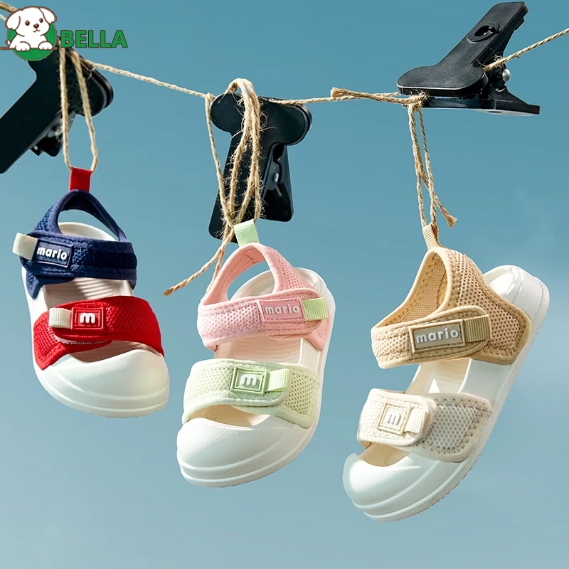 Cheerful Mario รองเท้าแตะเด็ก รองเท้ารัดส้นแรกเกิด EVA ตีนตุ๊กแก รองเท้าแตะรัดส้นหัดเดิน Kids Sandals