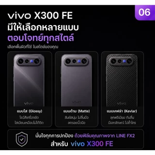 ฟิล์มกันรอยด้านหลังและขอบข้าง Vivo X300 FE ฟิล์มบางเฉียบ ไม่อมความร้อน ติดแน่น ไม่ดีดขอบ